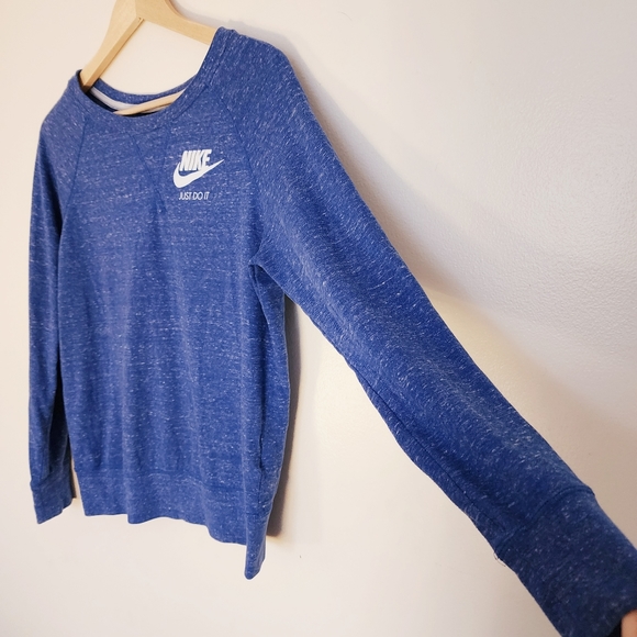 Nike Blue Heathered Long Sleeve Tee Size Medium - Picture 3 of 7